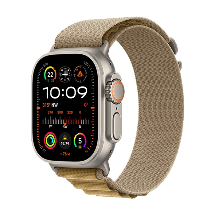 Smartwatch Apple Ultra 2 Natural LTE 49mm Titanium Case with Alpine Loop M - Tan