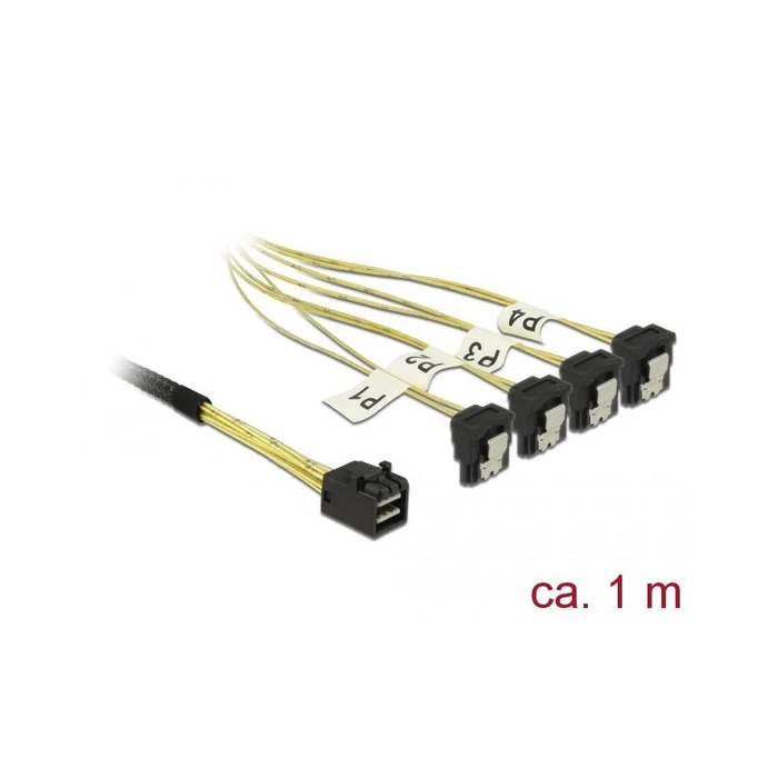 Καλώδιο Delock SAS MiniSAS HD SFF-8643 > 4xSATA 7Pin gew. 1.0m