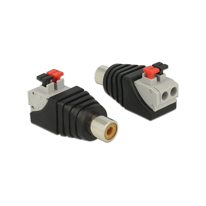Βύσμα RCA Delock Terminalblock 2Pin to Cinch female