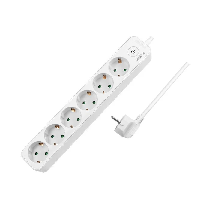 Πολύπριζο Logilink 6-way, 6xCEE 7/3,with switch 1,5m