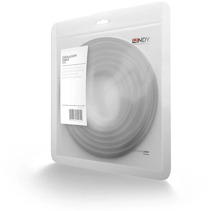 Καλώδιο Δικτύου Lindy Cat5e U/UTP Gray 1.00m