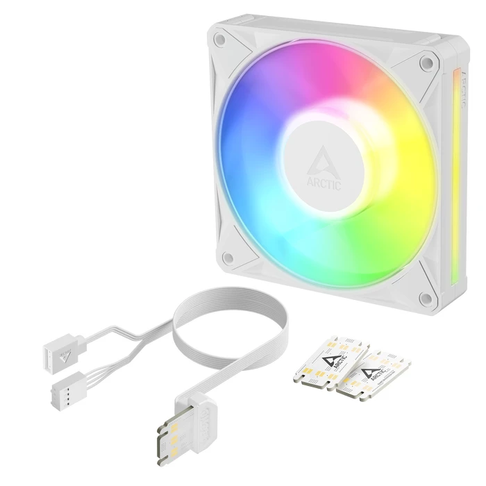 ARCTIC BioniX P12 A-RGB 120mm White Case Fan (3000 RPM, 76 CFM) 4-Pin PWM ARGB