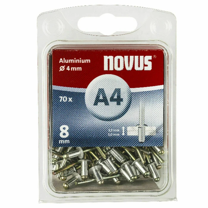 Πριτσίνια Novus Rivets A 4 X 8 ALU 70pc