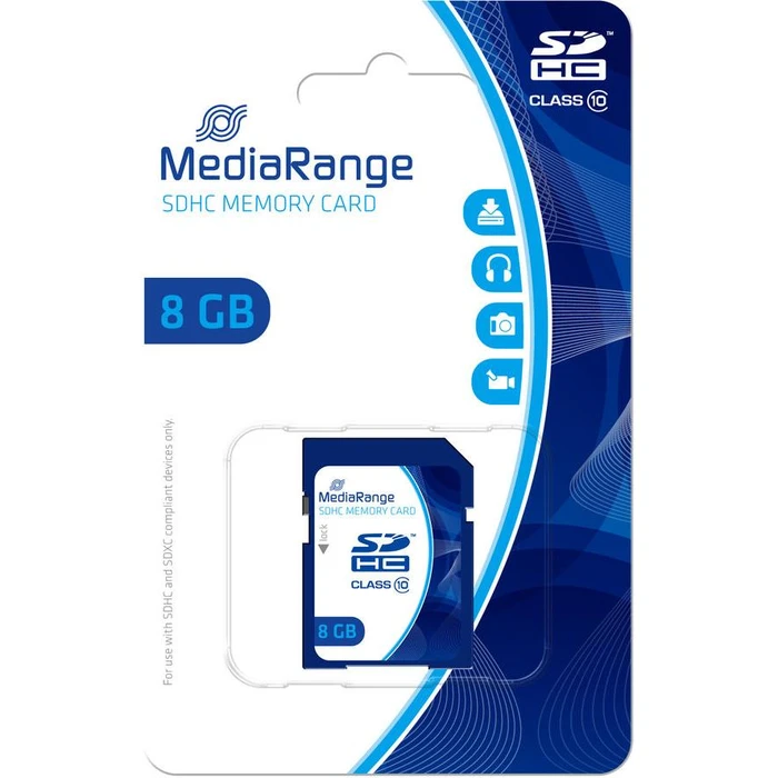 Κάρτα Μνήμης SD 8GB MediaRange SDHC CL.10