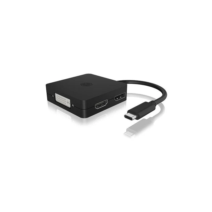 Docking Station IcyBox 4in1 Video USB-C -> VGA/HDMI/DVI-D