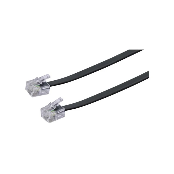 Καλώδιο Τηλεφωνικό Schwaiger TAE RJ11 -> RJ11 6P4C 6m black flach