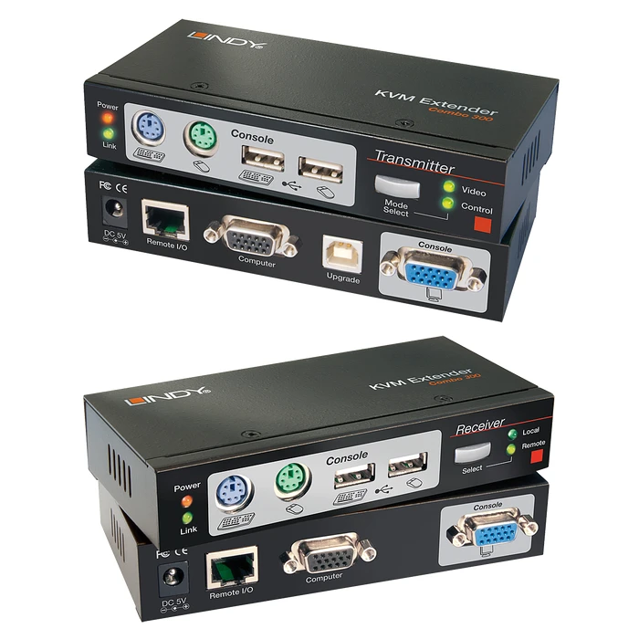 KVM Switch Lindy 39378 Ca5 KVM Extend Combo with KVM Switches USB-PS/2 VGA Up To 300m