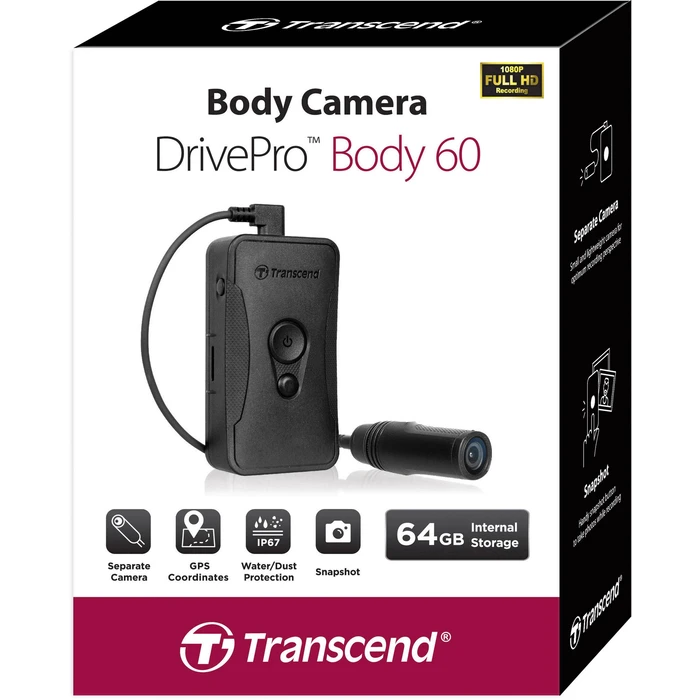 Action Camera Transcend DrivePro Body 60 64GB