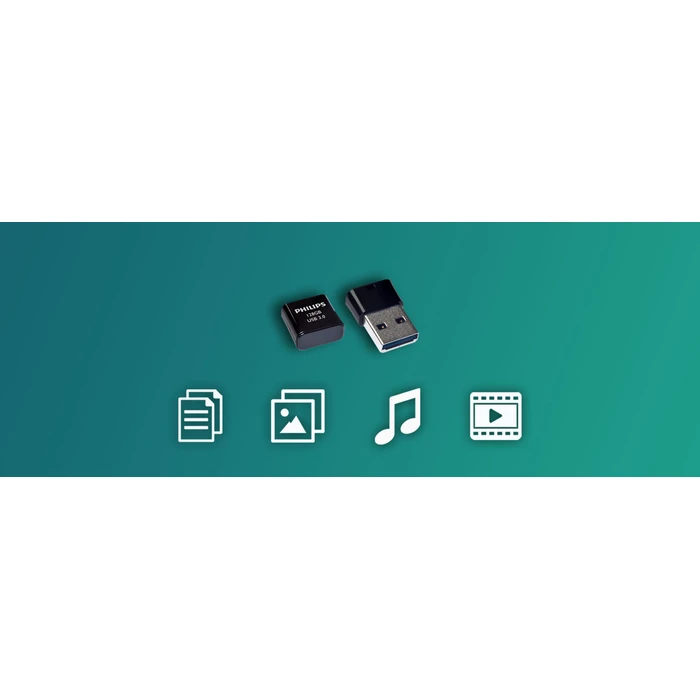 USB Flash 128GB Philips USB 3.0 Pico Edition Midnight Black