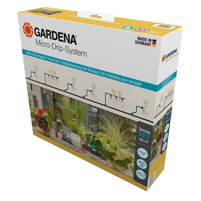 Σύστημα Αυτοποτισμού Σταγόνας Gardena Micro-Drip-System Set Patio (30 Plants)