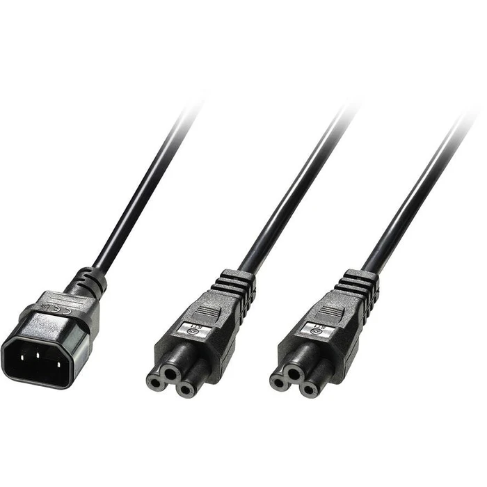 Καλώδιο Τροφοδοσίας Lindy IEC-Y-C14 to 2x C5 2.5m