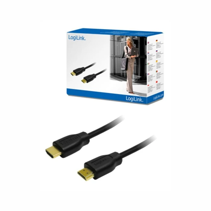 Καλώδιο HDMI LogiLink CH0038, 3 m, HDMI 1.4, Μαύρο