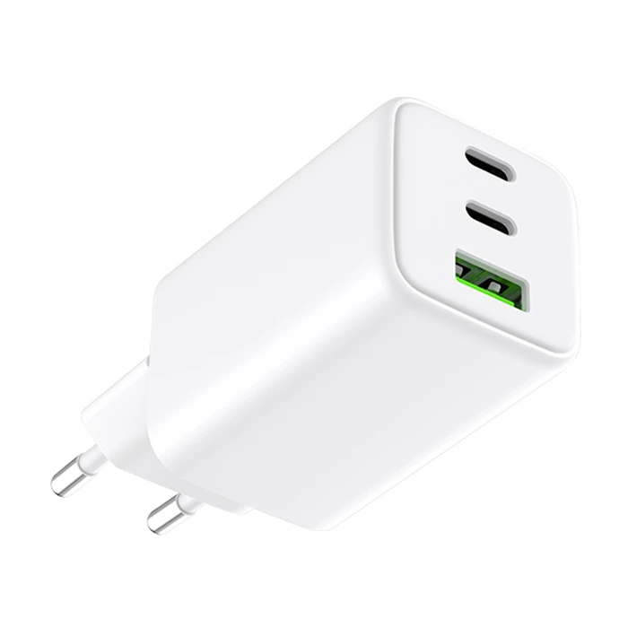 Φορτιστής Πρίζας Alkaya 65W USB-C+USB-A Adapter Triple Port - White
