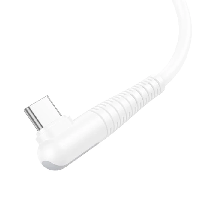 Καλώδιο Lamtech Type-C To Type-C 60w Angled Data & Charge Cable 1m White