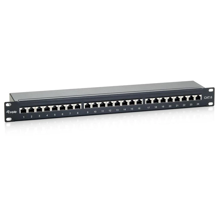 Patch Panel Equip 24x RJ45 Cat6 19" 1HE Black Premium