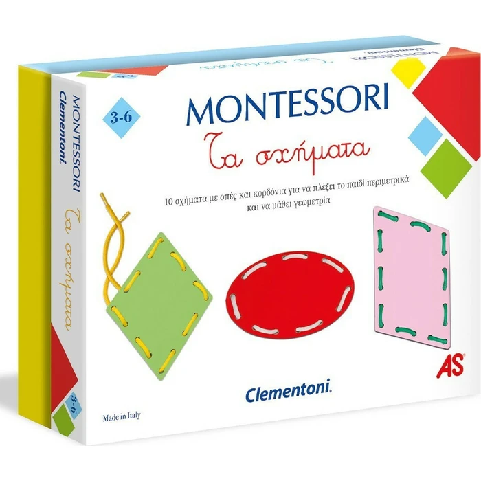Εκπαιδευτικό AS Clementoni Montessori - Σχήματα Κορδόνια (1024-63223)