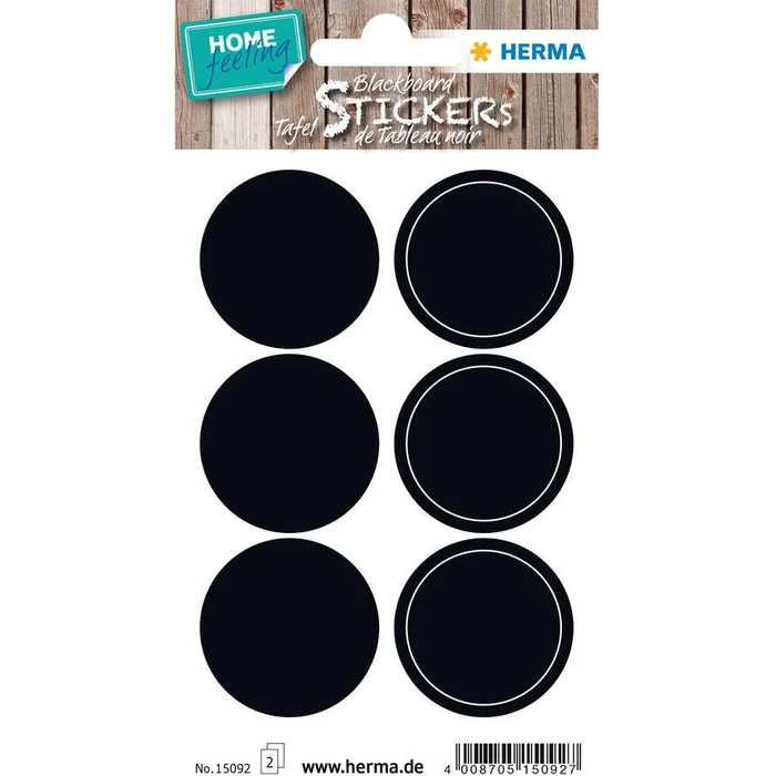 Ετικέτες Herma chalkboard circles Black 12St.