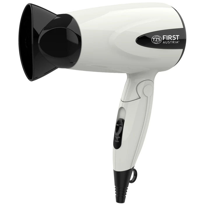 First Austria FA-5653-6-WI - Σεσουάρ Μαλλιών 1300W με Ακροφύσιο & Σπαστή Λαβή, Λευκό