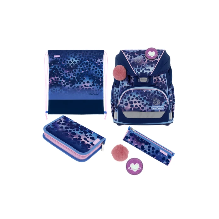 Herlitz UltraLight XL Plus Wild Cat Schoolbag Set (4-piece)