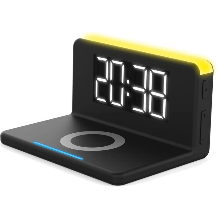 Ρολόι Ασύρματος Φορτιστης TERRATEC ChargeAir clock! (Alarm clock + night light)