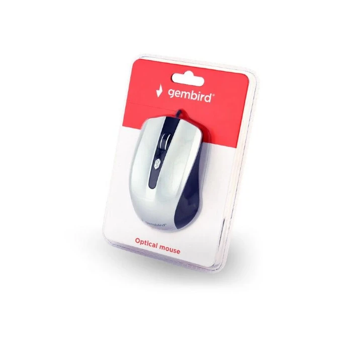 Ποντίκι Ενσύρματο Gembird OPT 4 buttons Black/Silver