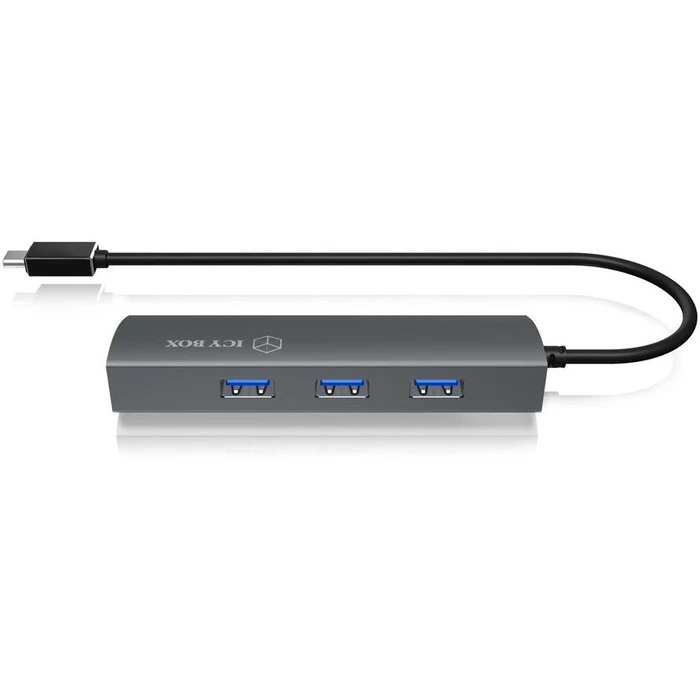 USB Hub 3-Port IcyBox USB 3.0 IB-HUB1406-C aluminum housing