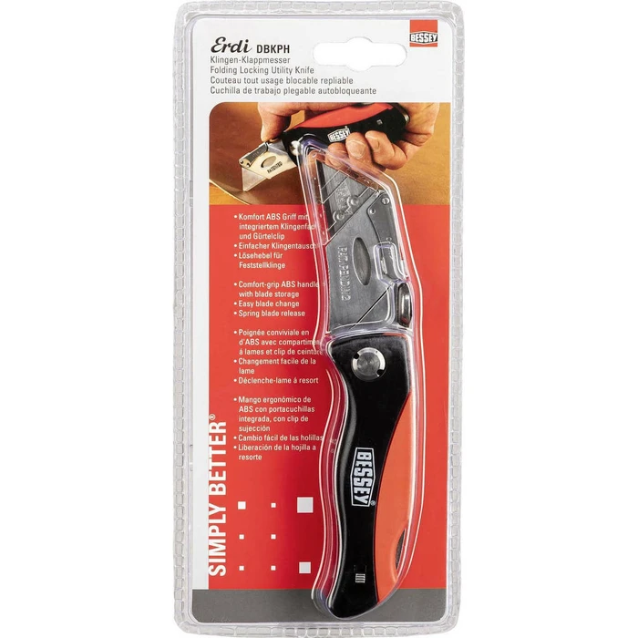Κοπίδι Bessey folding utility knife w. ABS handle DBKPH-EU