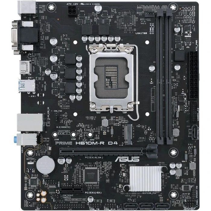 Motherboard Asus PRIME H610M-R D4 (Intel,1700,DDR4,mATX)