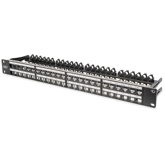 Patch Panel Digitus 1HE 48-Port Cat6a shielded Black