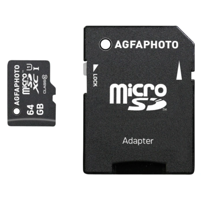Κάρτα Μνήμης microSDXC 64GB AgfaPhoto Mobile High Speed Class 10 + Adapter