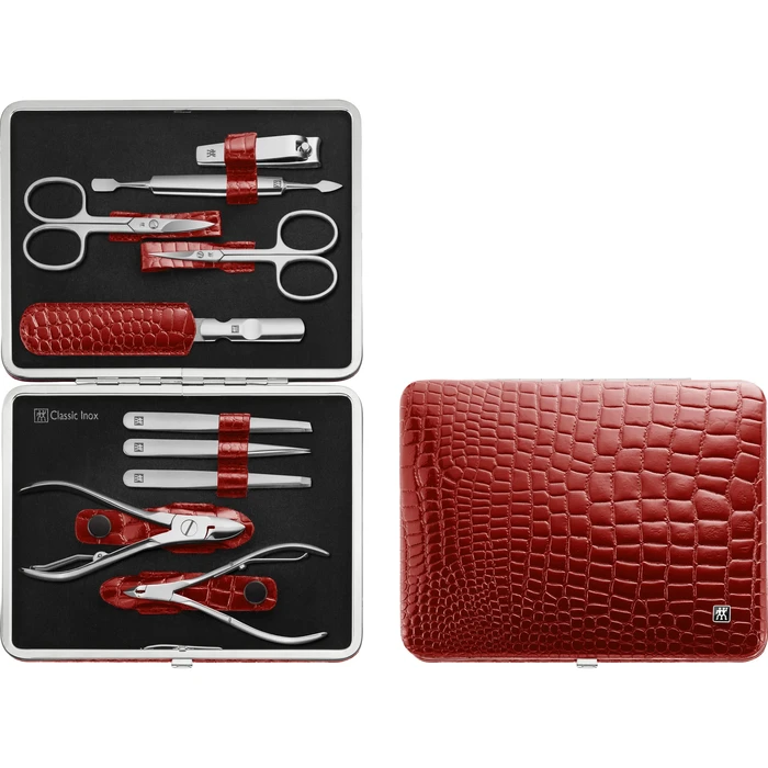 Αξεσουάρ Νυχιών Zwilling CLASSIC INOX Croco Manicure Set, red, 10 pcs.