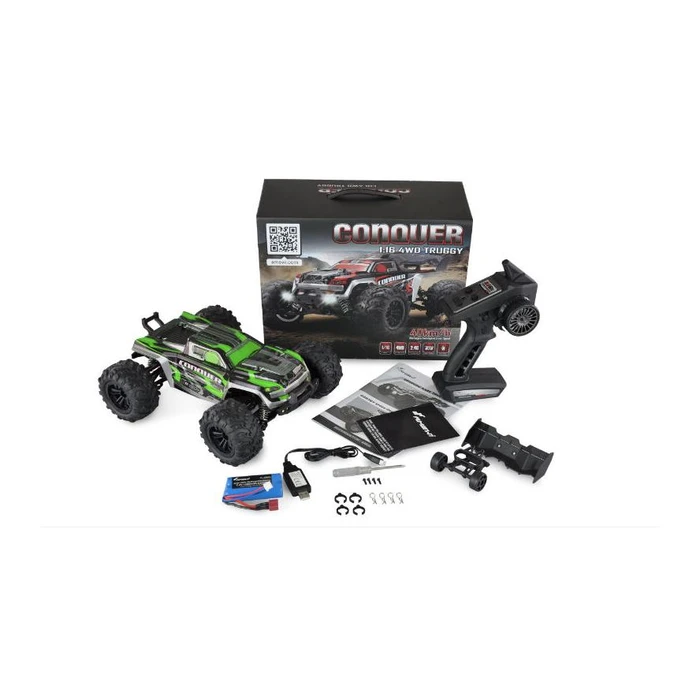 Τηλεκατευθυνόμενο Amewi RC Conquer Truggy Li-Ion 1300mAh green/14+