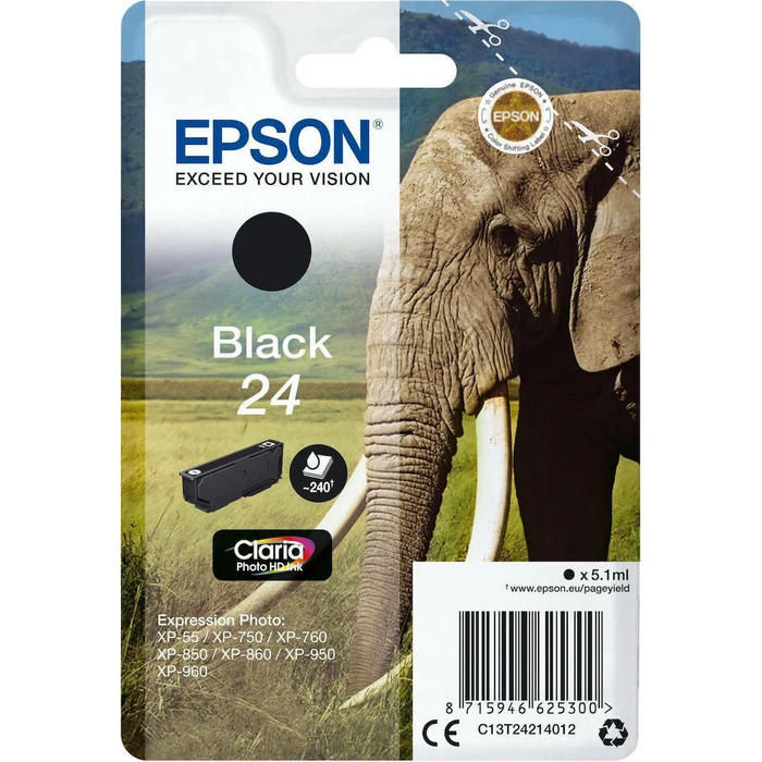 Μελάνι Epson black Claria Photo HD T 242 T 2421
