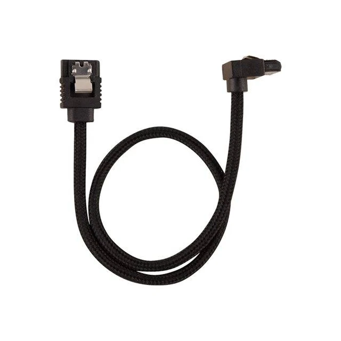 Καλώδιο Corsair Premium-Sleeved-SATA with 90°-Connector 2 Pack - Black