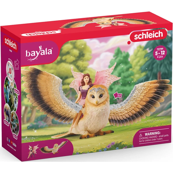 Μινιατούρα Schleich bayala 70789 Elfe auf Glitzer-Eule V2