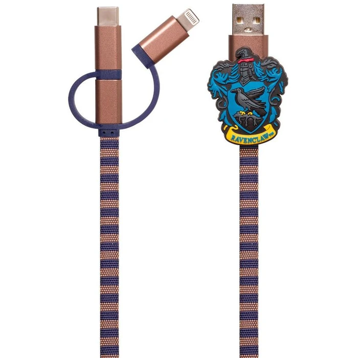 Καλώδιο ThumbsUp! Hogwarts Ravenclaw 3in1 Lightning/Micro/USB-C 1m