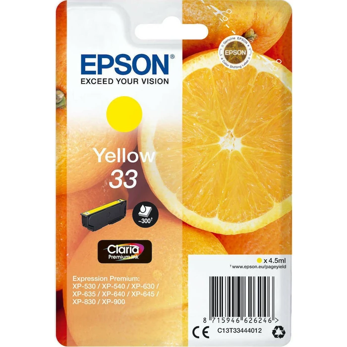 Μελάνι Epson yellow Claria Premium 33 T 3344