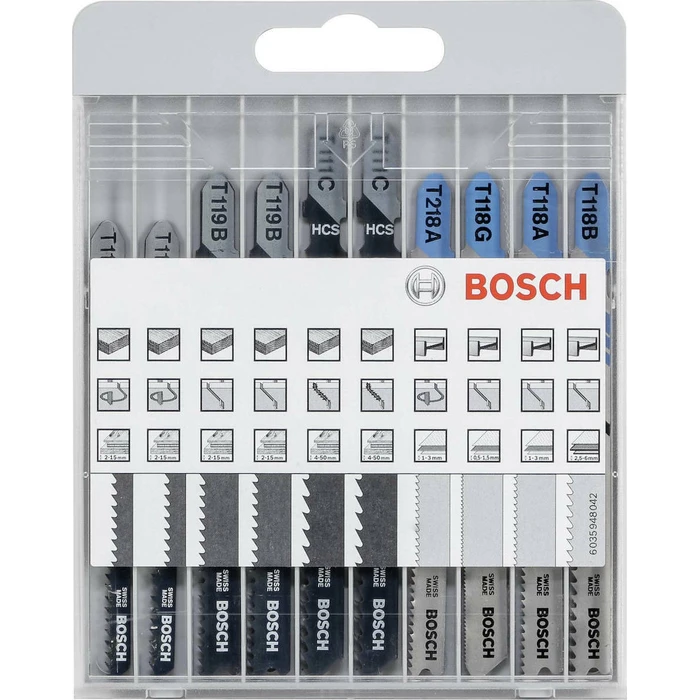 Λάμες Σέγας Bosch 10 pcs. Blad Kit basic for Metal and Wood