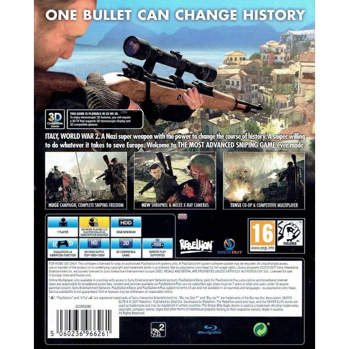 Παιχνίδι PS4 SNIPER ELITE 4: ITALIA