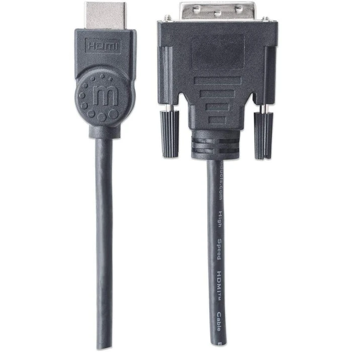 Καλώδιο HDMI Manhattan A -> DVI(24+1) M/M 1.80m sw