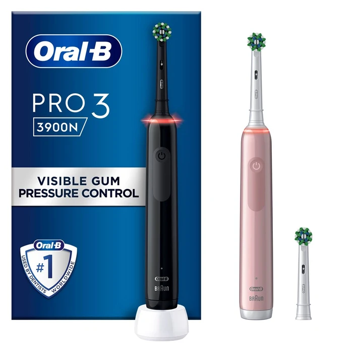 Ηλεκτρική Οδοντόβουρτσα Oral-B PRO 3 3900 Duopack Black-Pink Edition JAS22