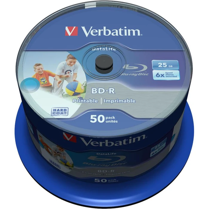 BD-R Verbatim Datalife SL 6x 25GB IJP 50 Pack Spindel