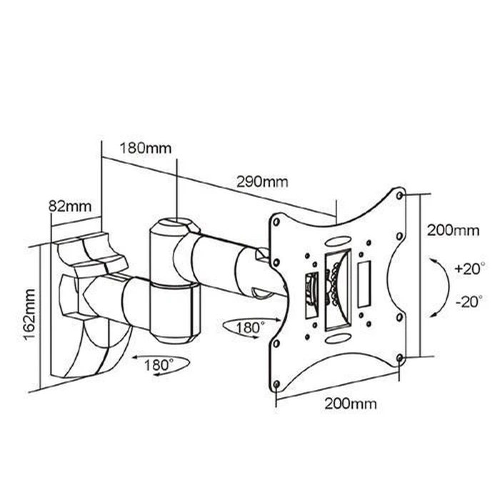 Βάση Τηλεόρασης Reflecta FLEXO 40-300B black