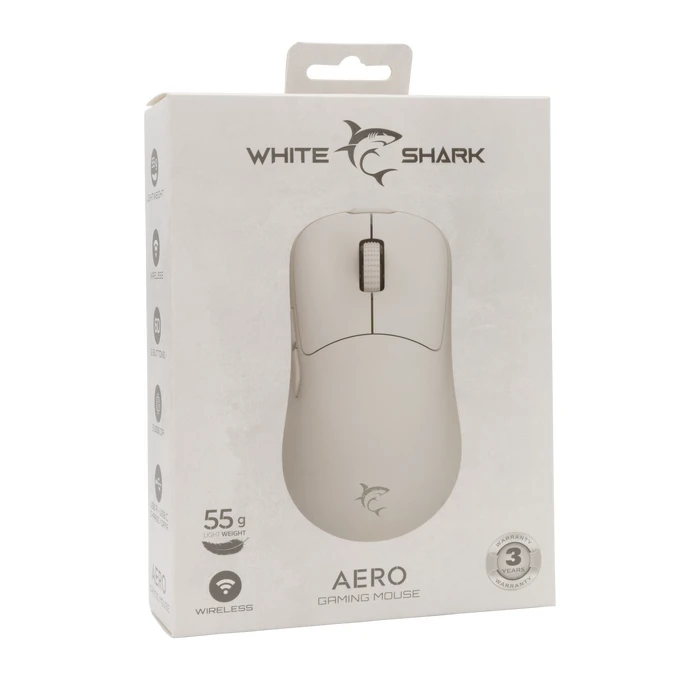 Ποντίκι Gaming White SharkAero Wgm-5015 5000dpi-10000dpi Via Software White