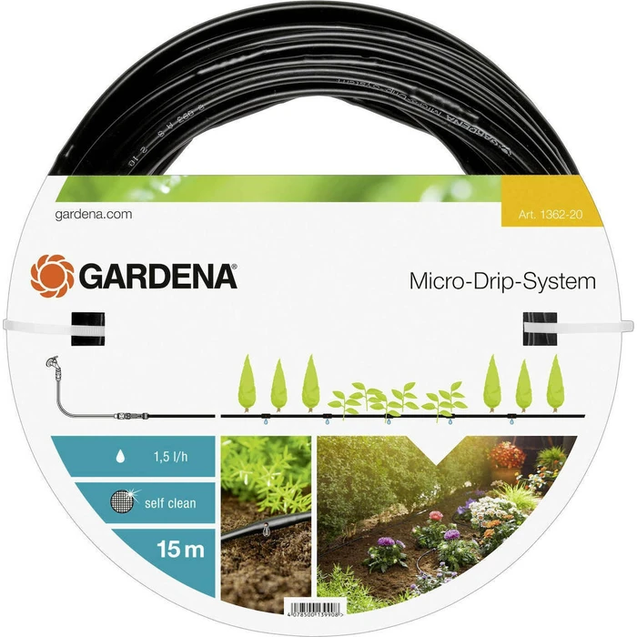 Σταλακτηφόρος Σωλήνας Gardena Micro-Drip-System driper 4,6 mm (3/16), 1,5 l/h, 15 m