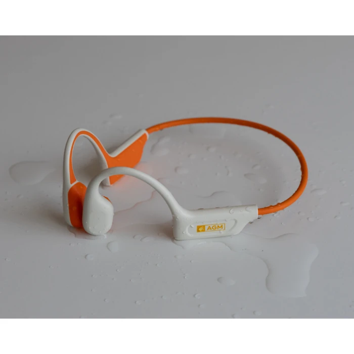 Bluetooth Handsfree AGM Motion Buds 1 – Open Ear Bluetooth 5.2, IP68, USB Type-C, Πορτοκαλί