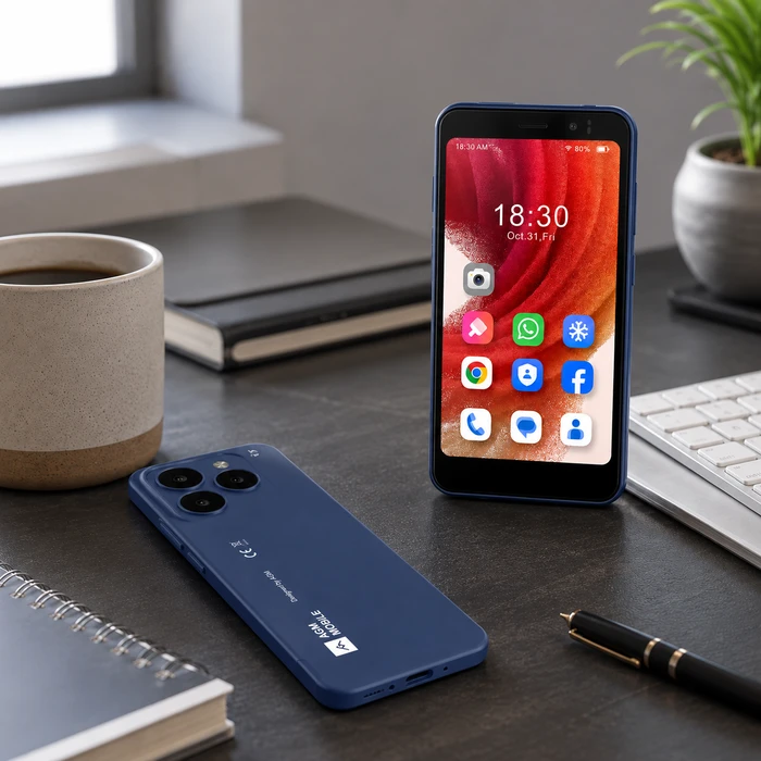 AGM N2 – Smart Mobile 4.96'' 4G με Android 16 Go, Αφαιρούμενη Μπαταρία 3000mAh, IP54 (Μπλε)