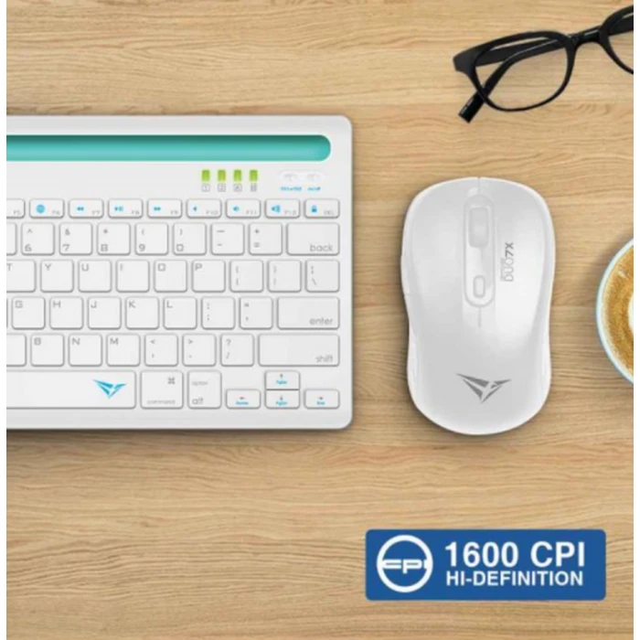 Ποντίκι Ασύρματο Alcatroz SILENT AIRDUO 7X Wireless/BT WHITE