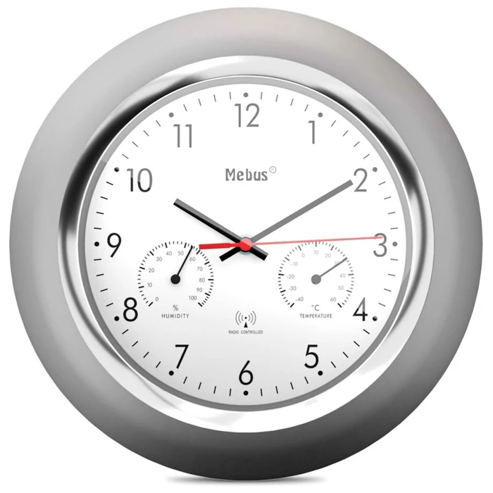 Ρολόι Τοίχου Mebus 19454 Radio controlled w. Thermo/Hygrometer