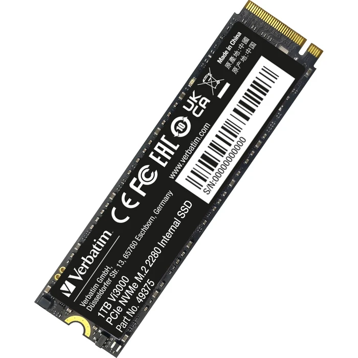 Σκληρός Δίσκος M.2 SSD 1TB Verbatim Vi3000 PCle NVMe 49375